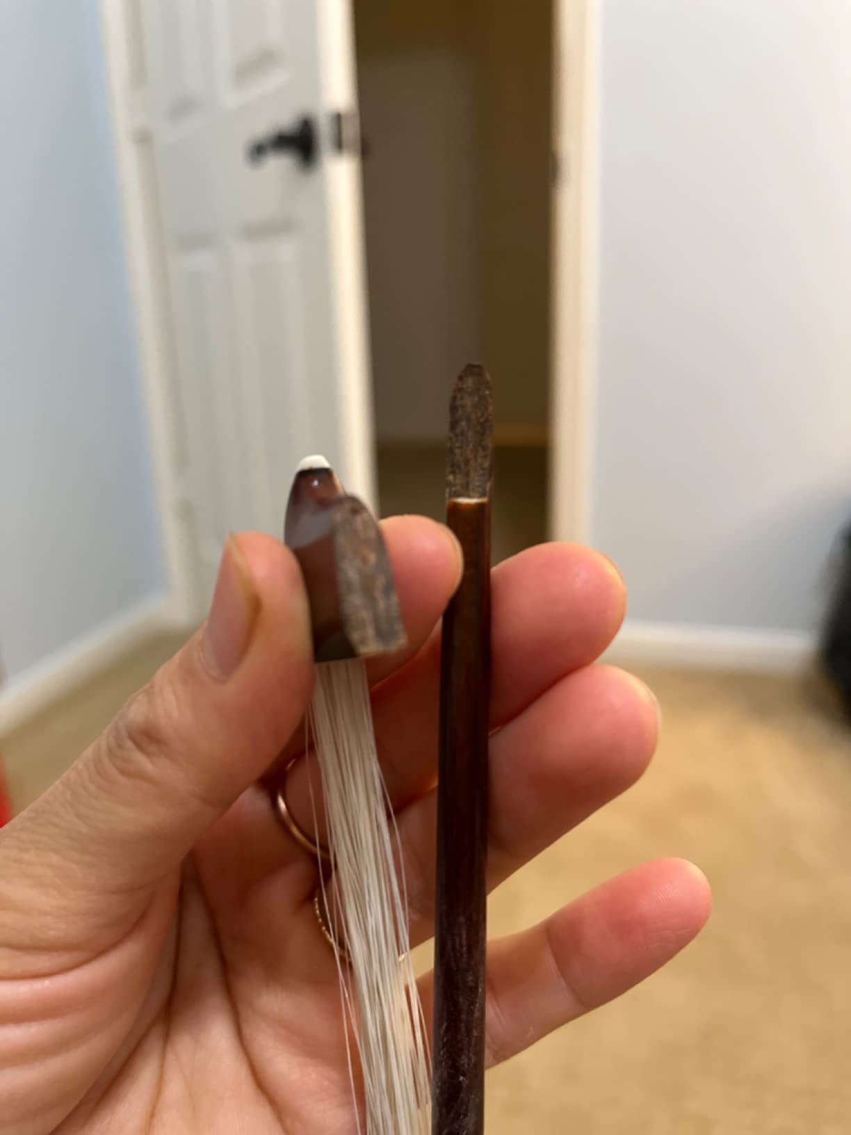Pernambuco Violin Bow 4/4 Size 810V Concert Level Straight Stick Great Balanced Ebony Frog Sweet Sound Natural Horse Hair Fast Response customer photo 2