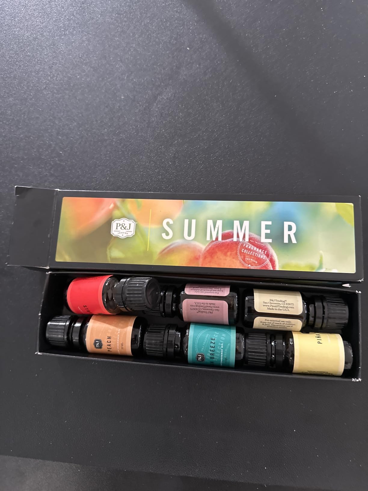 P&J Trading Summer Set of 6 Fragrance Oils - Peach, Strawberry, Plumeria, Coconut, Ocean Breeze, Pina Colada Candle Scents, Soapmaking, Diffuser Oil customer photo 2