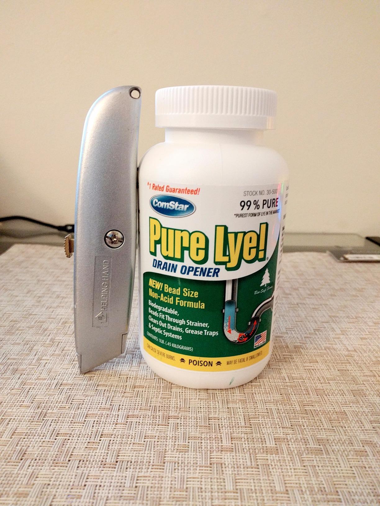 Pure Lye 1 lb Drain Opener, 99% Sodium Hydroxide Beads, Soap Maker | Unique Beads for Drains, Septic Systems, Cesspools & Grease Traps, Lye for Soap-Making, Bio-Safe, Eco-Friendly, Made in USA customer photo 1