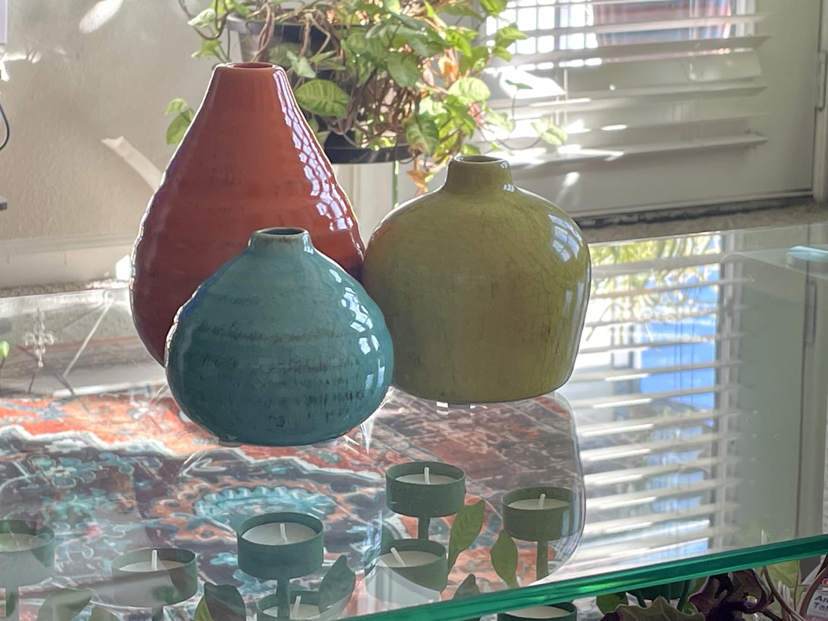 Sullivans Ceramic Vase Set- 3 Small Vases, Rustic Home Décor, Modern Farmhouses; Ideal Shelf Décor, Table Décor, Bookshelf, Mantle, Multicolored (CM2219) customer photo 2