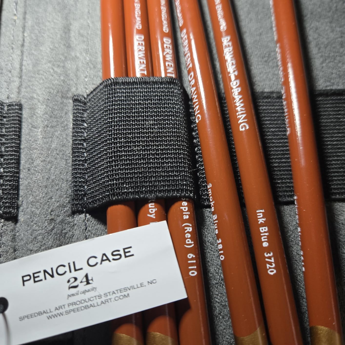 Speedball Art Products 252240 Canvas Case 24 Pencil Storage Canvas Pencil Case, Chocolate customer photo 1