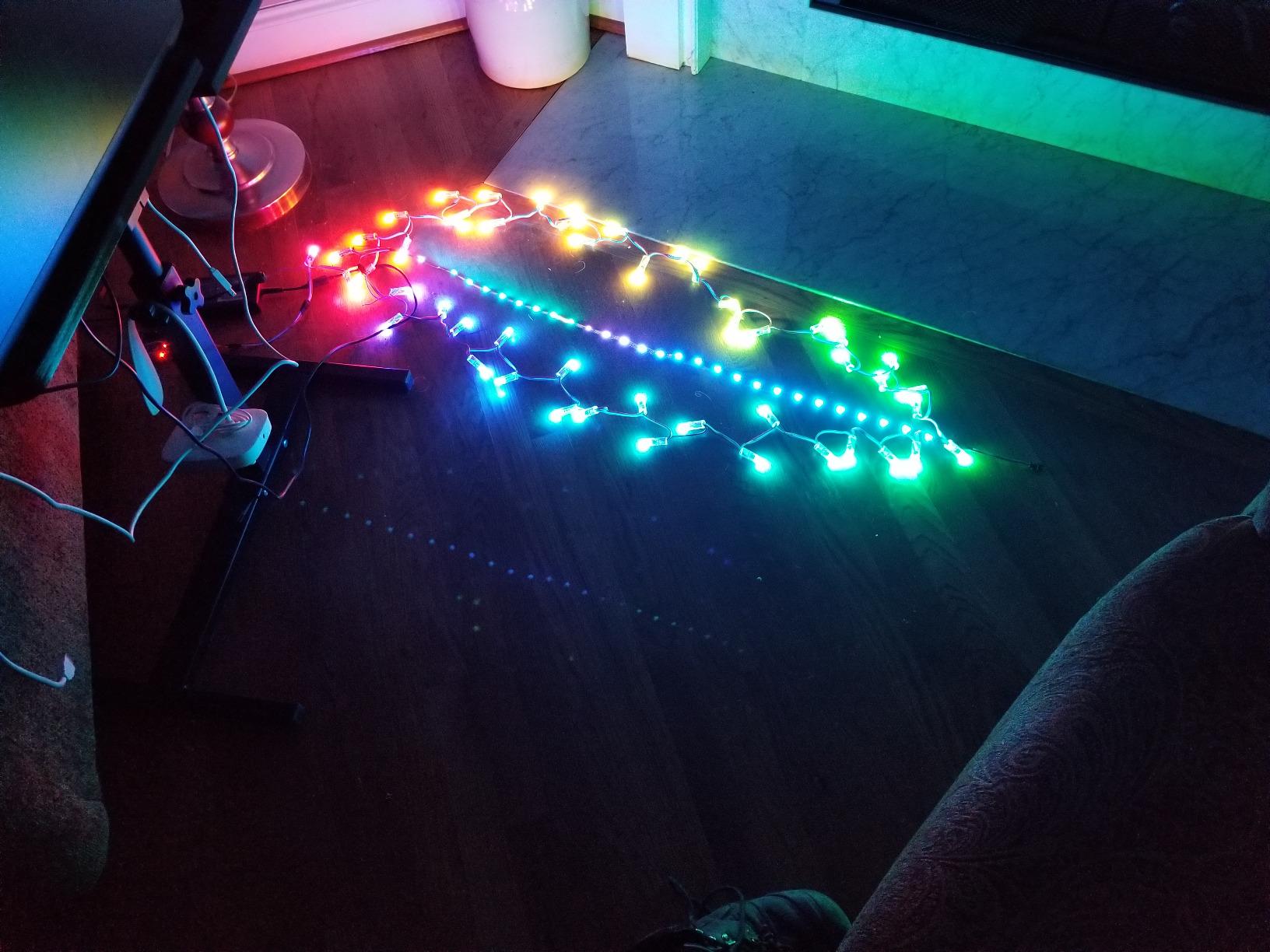 REXTiN WS2811 Pixels Digital Addressable LED String Lights Waterproof RGB Full Color 12mm DC 5V (DC5V 50pcs) customer photo 1