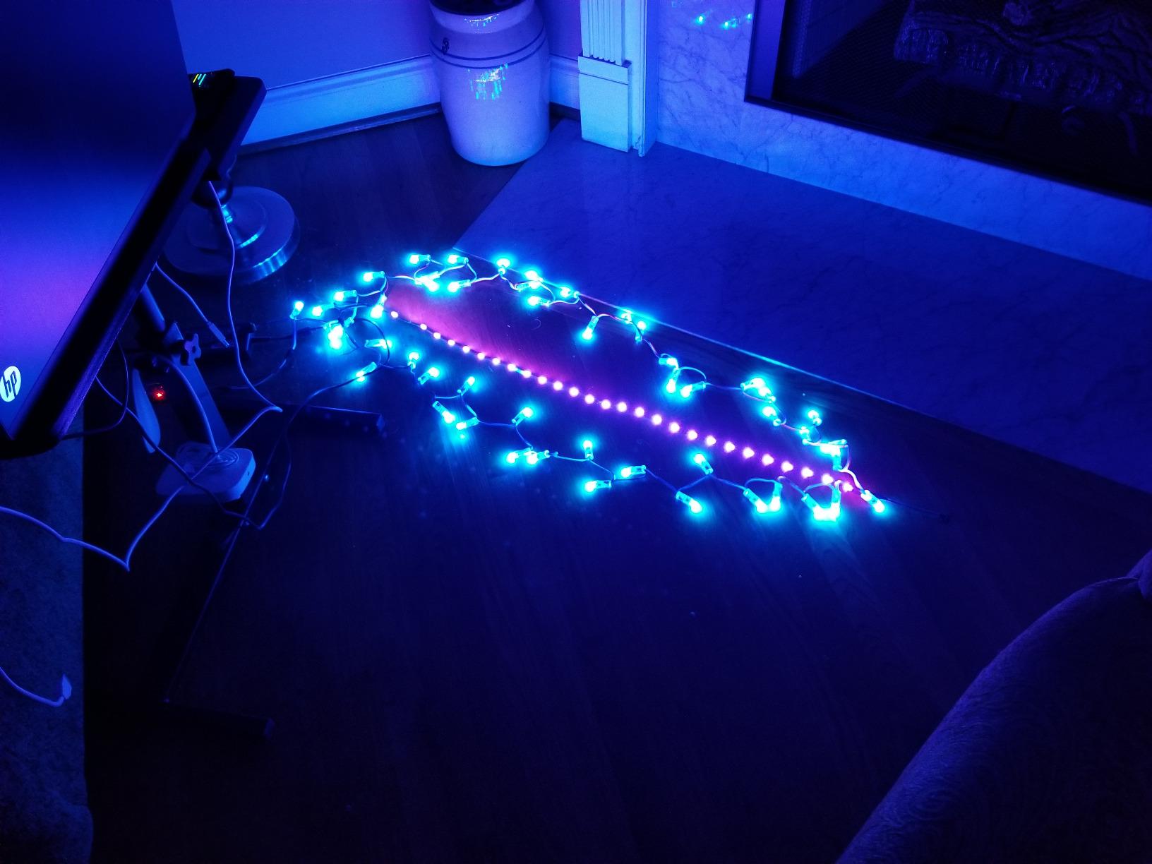 REXTiN WS2811 Pixels Digital Addressable LED String Lights Waterproof RGB Full Color 12mm DC 5V (DC5V 50pcs) customer photo 2