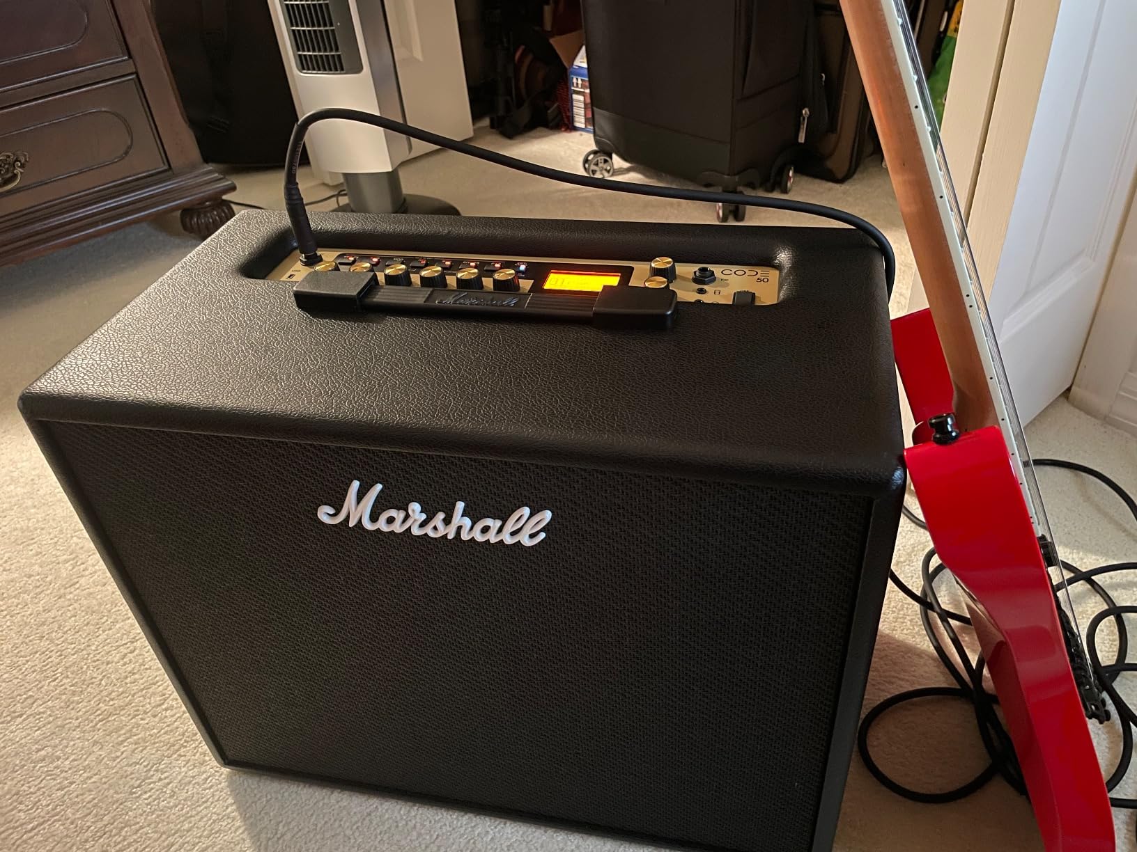 Marshall CODE50 Digital Combo Guitar Amplifier - Digital Effects and 100+ Presets | Preamp and Power Amp Models | Bluetooth Connectivity | 50W Output customer photo 1
