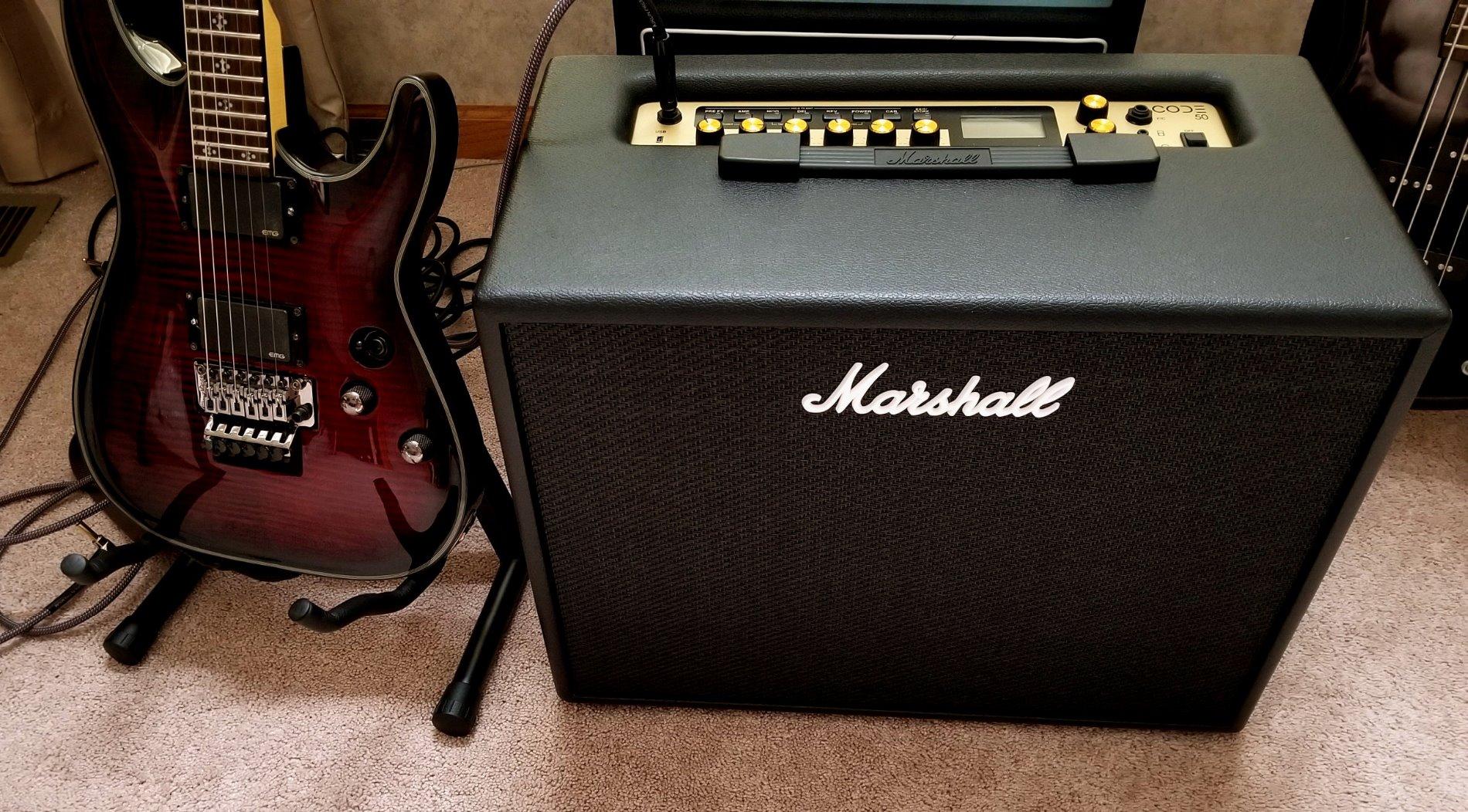 Marshall CODE50 Digital Combo Guitar Amplifier - Digital Effects and 100+ Presets | Preamp and Power Amp Models | Bluetooth Connectivity | 50W Output customer photo 2