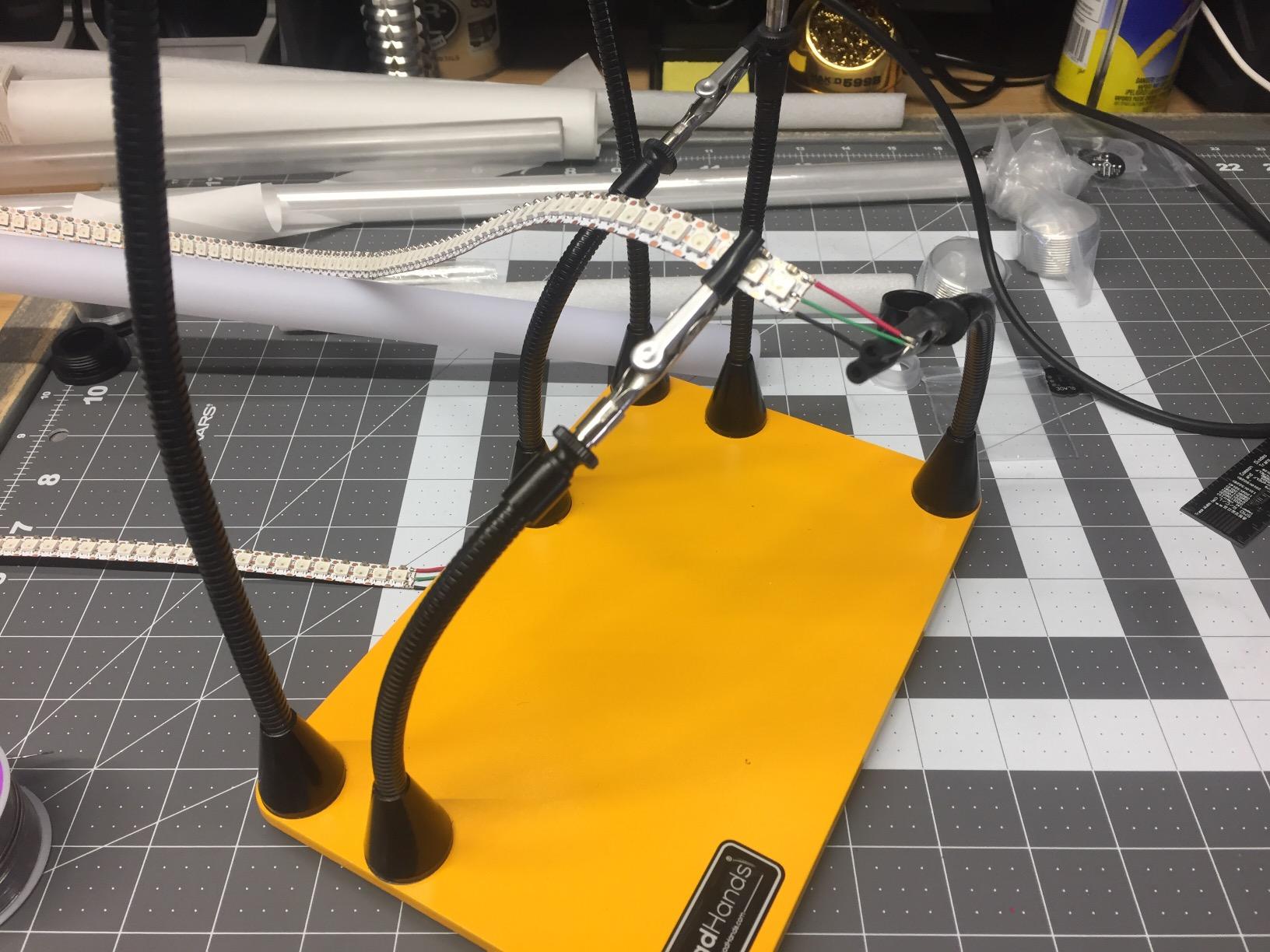 QuadHands Workbench | Helping Hands Soldering Stations | Soldering Iron Helping Hand Tool with 4 Magnetic Arms | Steel Base for Welding Table Top with Locking Grips customer photo 2