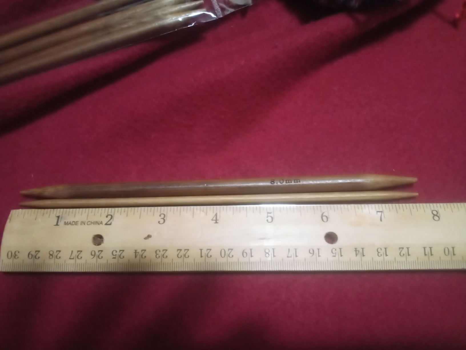 RELIAN Double Pointed Bamboo Knitting Needles Set, 75 Pcs, 15 Sizes from 2.0mm-10.0mm (8 Inches Length) customer photo 2