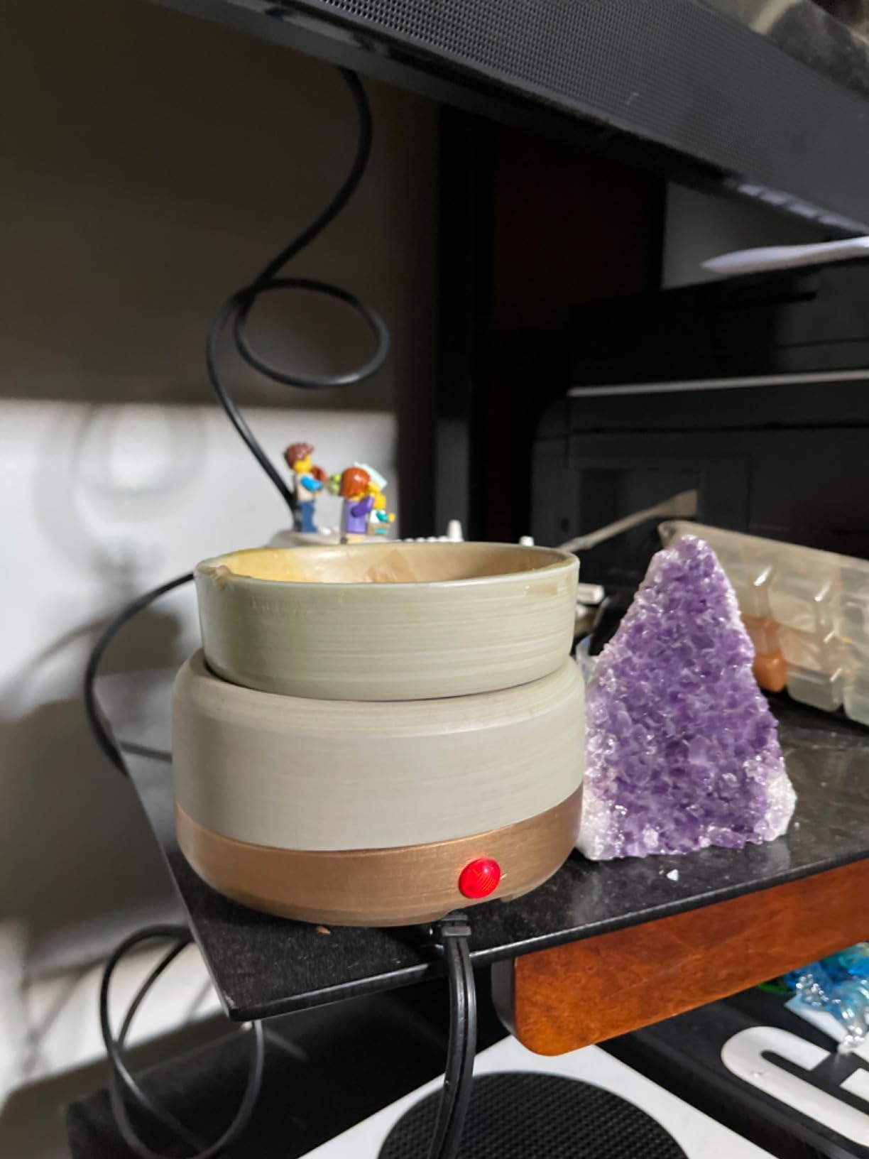 Candle Warmers ETC 2-in-1 Candle and Fragrance Warmer for Warming Scented Candles or Wax Melts and Tarts with to Freshen Room, Midas customer photo 2