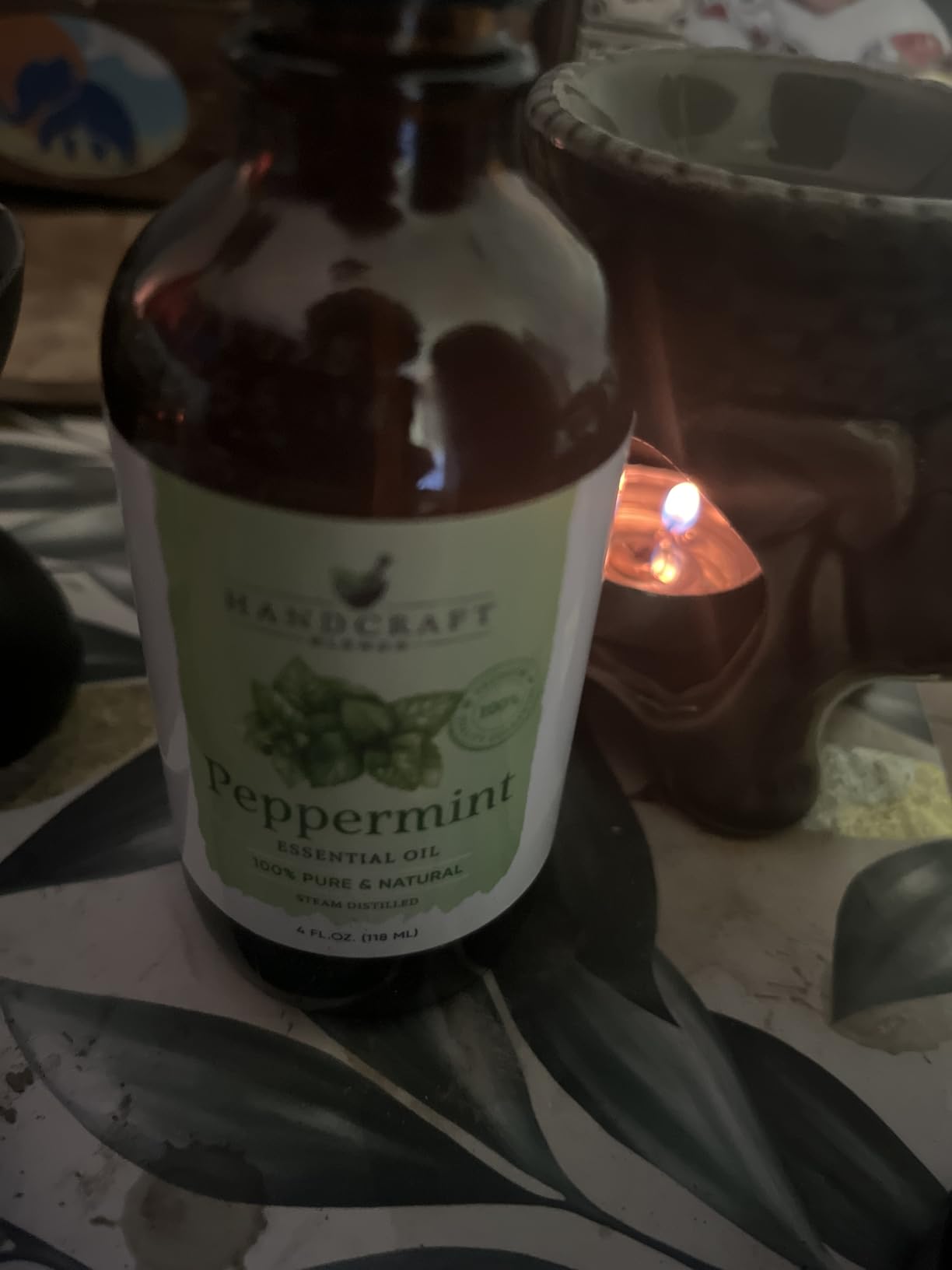 Handcraft Blends Peppermint Essential Oil - Huge 4 Fl Oz - 100% Pure and Natural - Premium Grade Essential Oil for Diffuser and Aromatherapy, Skin, Massage, Candle and Soap Making Fragrance customer photo 1