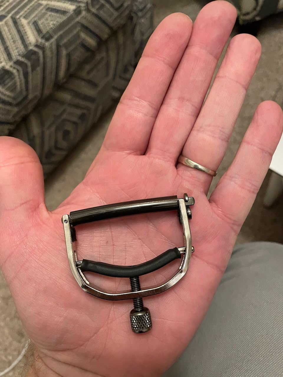 Paige 6-String Guitar Capo - Nickel, Proudly Made in the USA - Adjustable Tension, Ultra-Thin Design - Fits Standard Acoustic Guitars customer photo 1