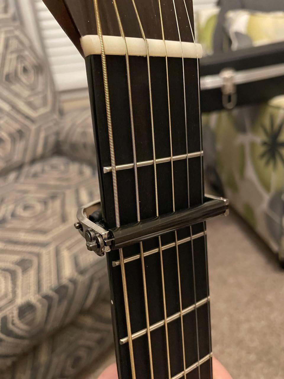 Paige 6-String Guitar Capo - Nickel, Proudly Made in the USA - Adjustable Tension, Ultra-Thin Design - Fits Standard Acoustic Guitars customer photo 2