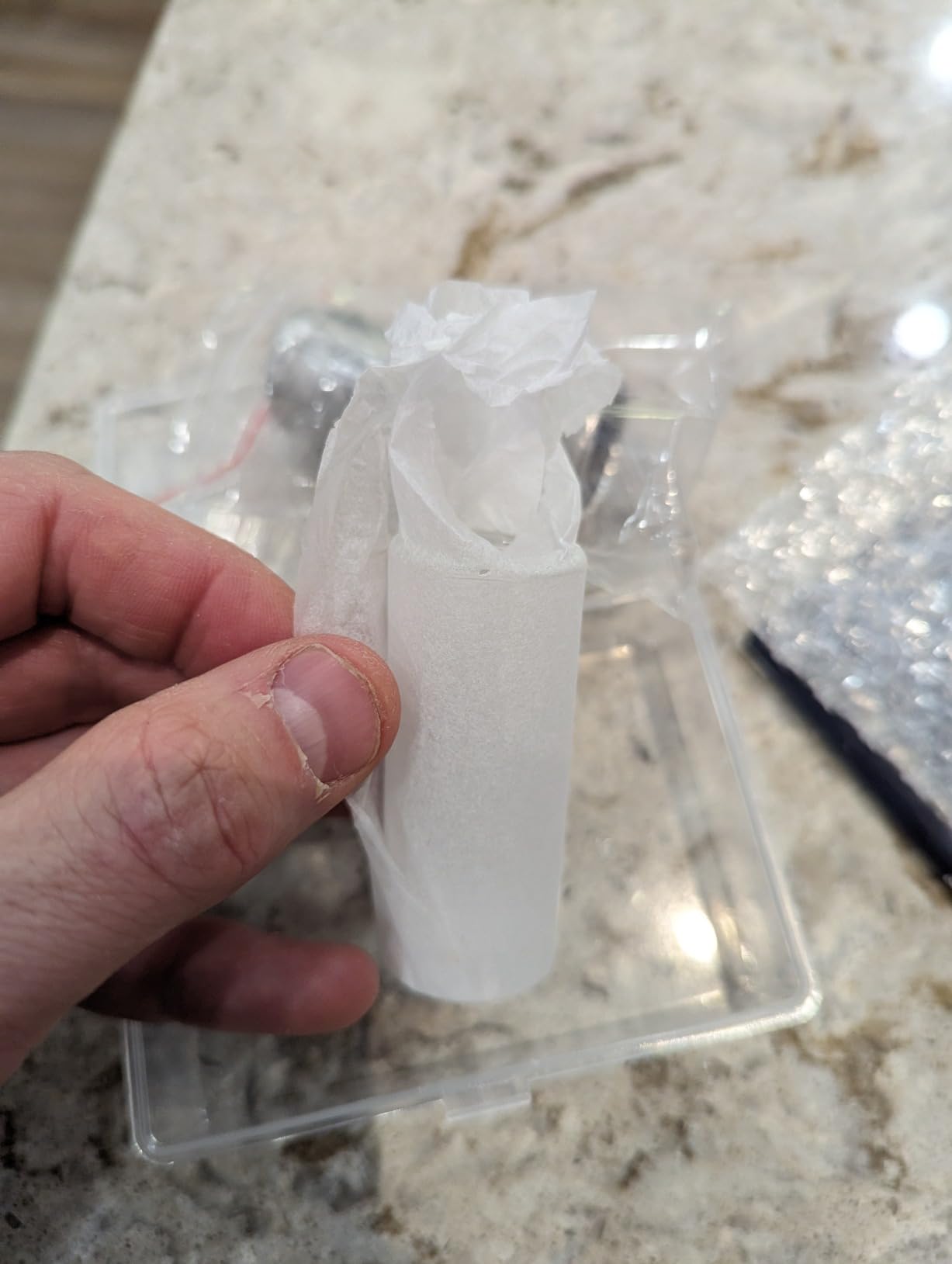 2 Pieces Glass Slide and Stainless Steel Slide in Box for Guitar, Bass, Medium (6 cm) customer photo 2