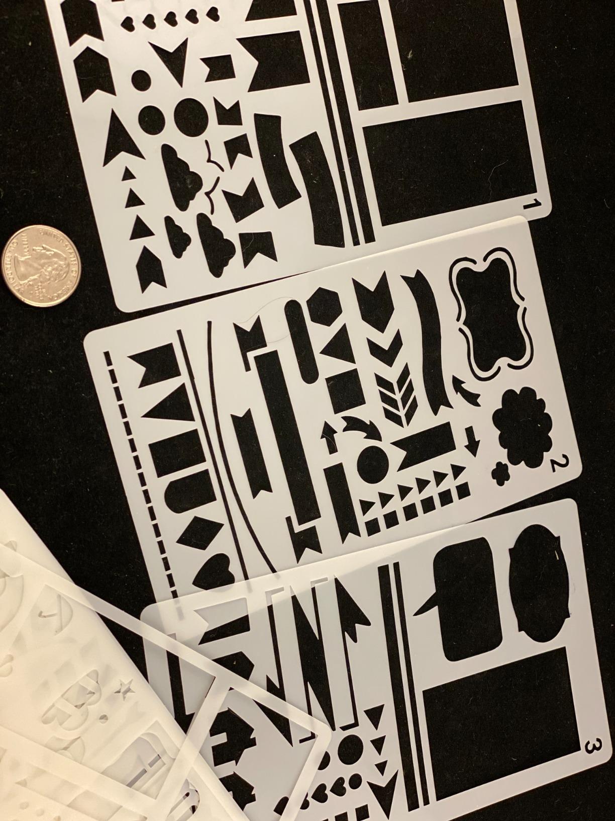 30 PCS Journal Stencils, Planner Stencils for Junk Journal Notebook Diary Scrapbook DIY Drawing Template Journal Stencil 4x7 Inch customer photo 1