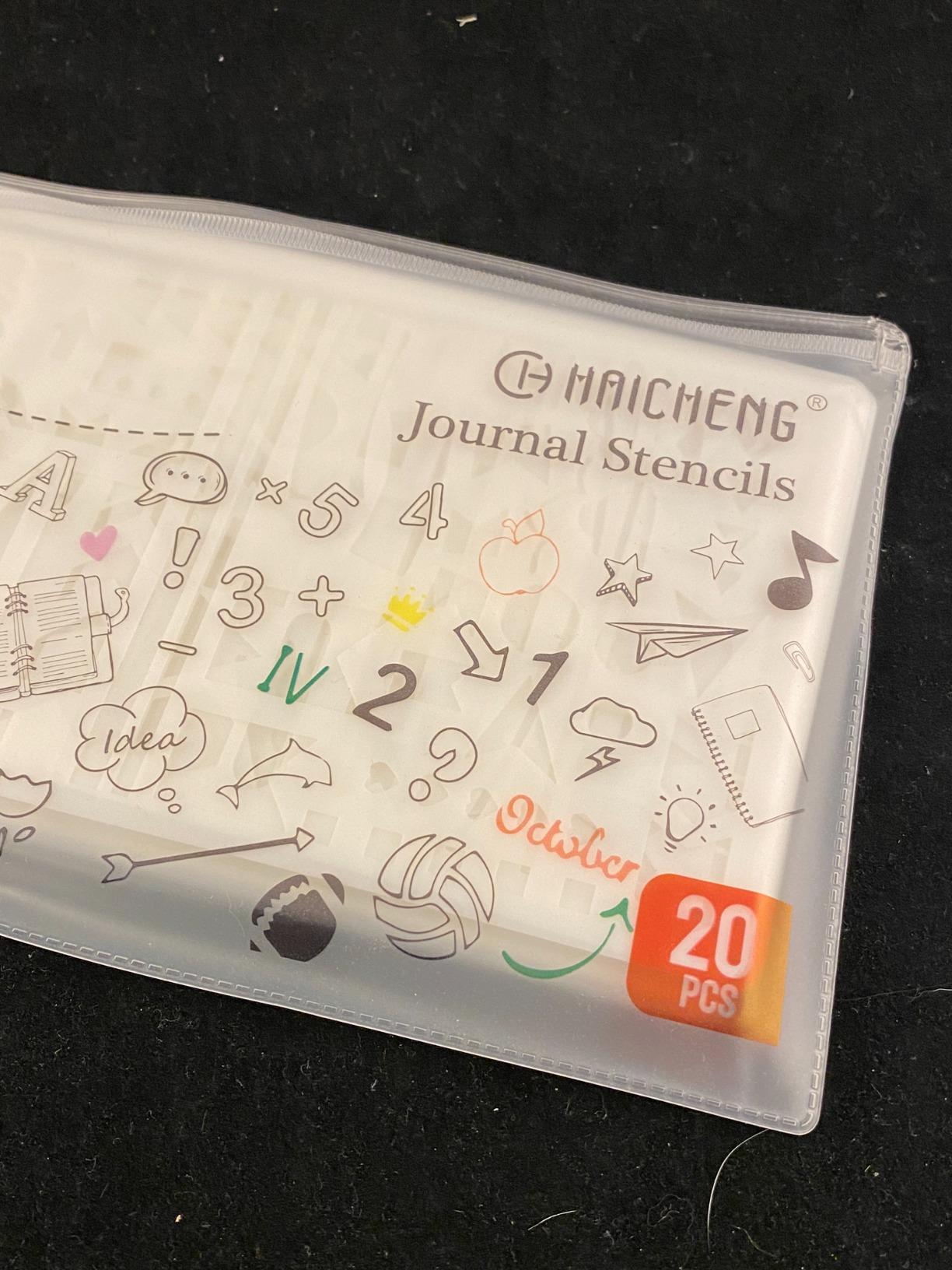 30 PCS Journal Stencils, Planner Stencils for Junk Journal Notebook Diary Scrapbook DIY Drawing Template Journal Stencil 4x7 Inch customer photo 2