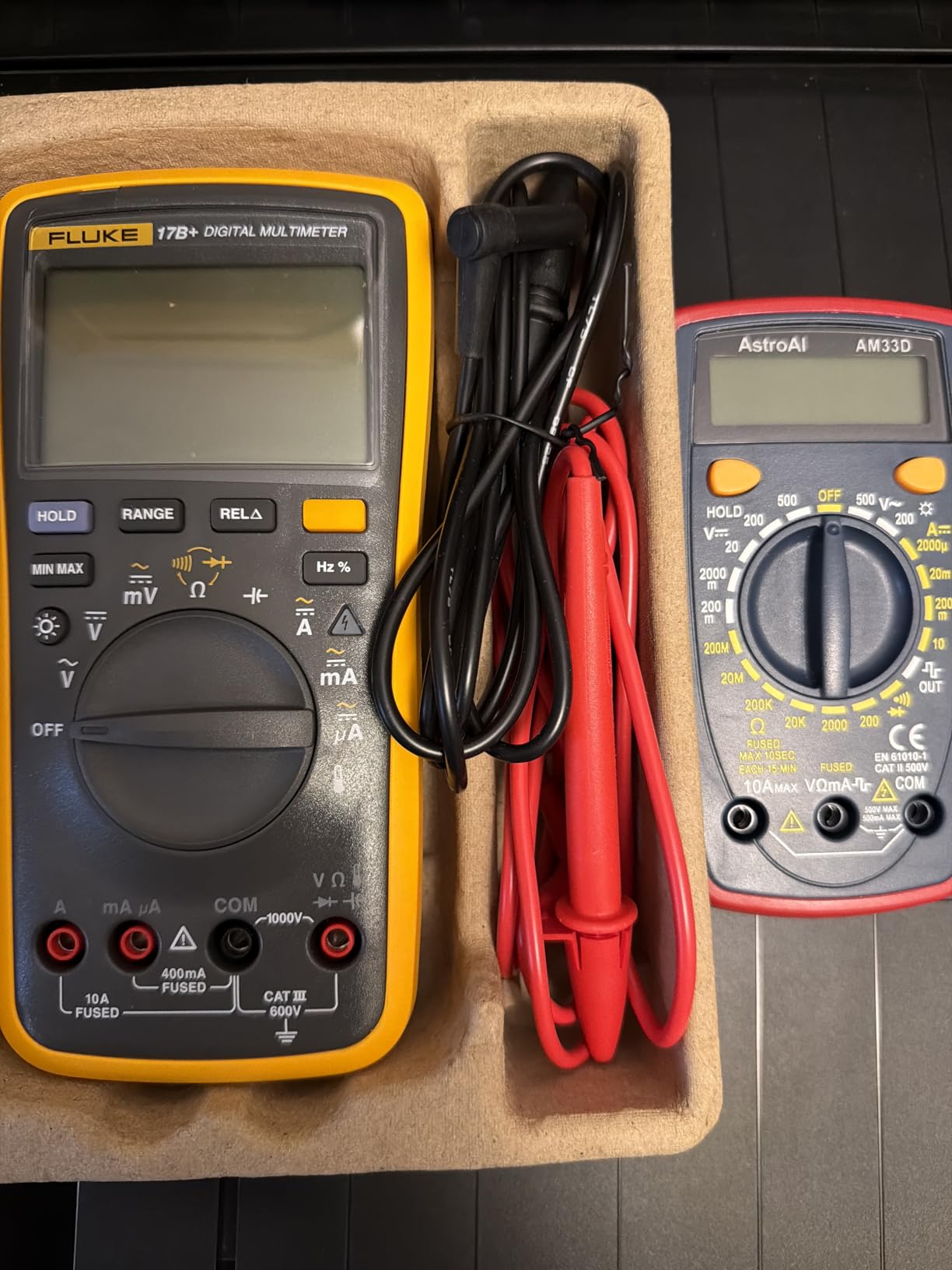 Fluke 17B+ Digital Multimeter, for Electrical Applications, Measures AC/DC Voltage 1000V, Current Measurements to 10A, Resistance, Continuity, Diode, Capacitance, Frequency, and Temperature Testing customer photo 1