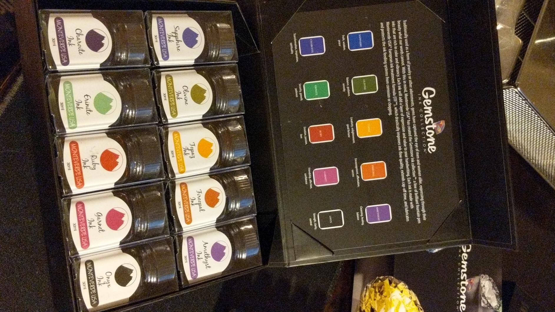 Monteverde Gemstone Collection Fountain Pen Ink Gift Set, 10pc | Curated 10-piece fountain pen ink set with expressive colors for writing, journaling, and gifting. customer photo 1