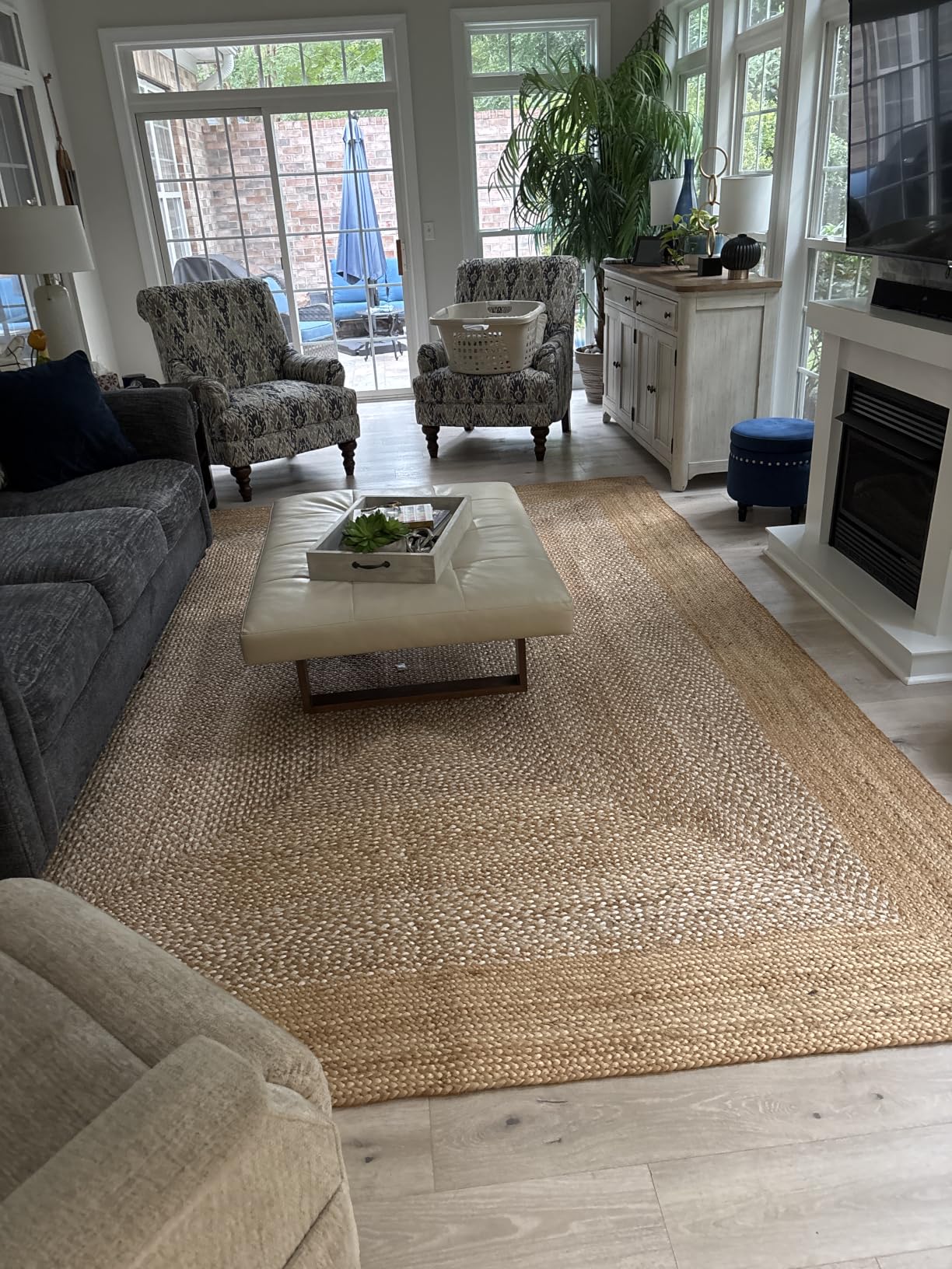 SAFAVIEH Natural Fiber Collection Area Rug - 6' x 9', Natural & Ivory, Handmade Farmhouse Boho Coastal Rustic Jute, Ideal for High Traffic Areas in Living Room, Bedroom (NF885B) customer photo 1