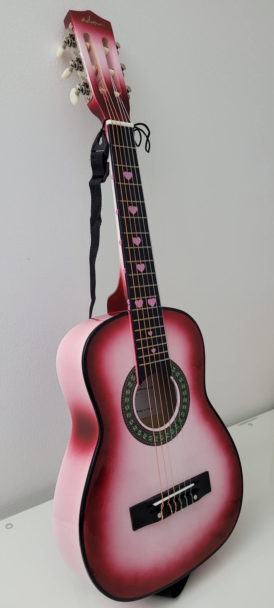 ADM Beginner Acoustic Classical Guitar 30 Inch Nylon Strings Wooden Guitar Bundle Kit for Kid Boy Girl Student Youth Guitarra Online Lessons with Gig Bag, Strap, Tuner, Extra Strings, Picks, Blue customer photo 1