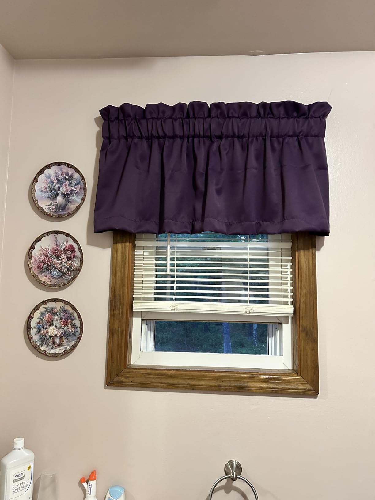 H.VERSAILTEX Blackout Valances for Windows, Navy Blue Short Window Valance Curtains for Living Room/Bedroom/Bathroom Privacy Decorative Rod Pocket Kitchen Valances, 2 Panels, 52