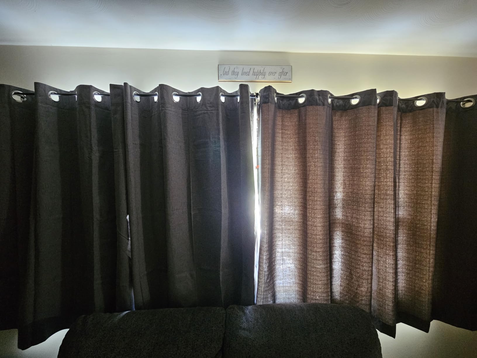 H.VERSAILTEX Linen 100% Blackout Curtains for Bedroom Light Blocking Curtains, Textured Curtains for Living Room 84 inch Grommet, White Liner Energy Efficient GRS Certified (2 Panels, Natural) customer photo 1
