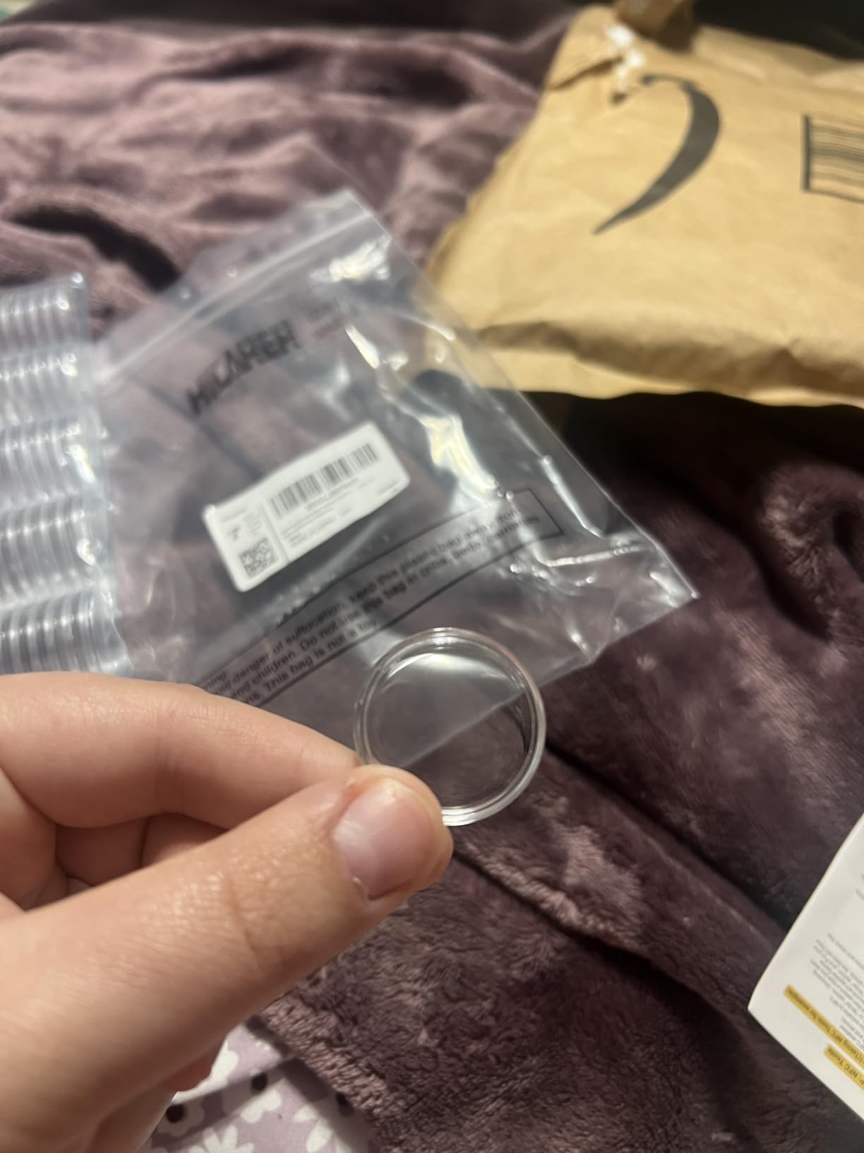 100 Pcs 25 mm Coin Holder Capsules Clear Round Plastic Coin Container Case for Coin Collection Supplies customer photo 1