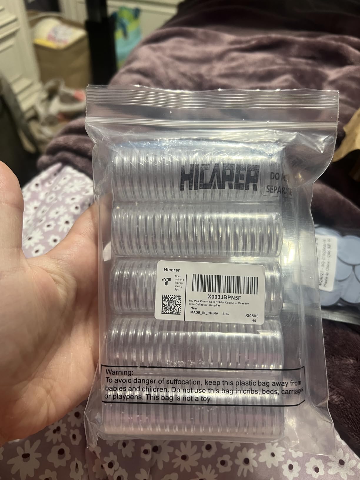 100 Pcs 25 mm Coin Holder Capsules Clear Round Plastic Coin Container Case for Coin Collection Supplies customer photo 2