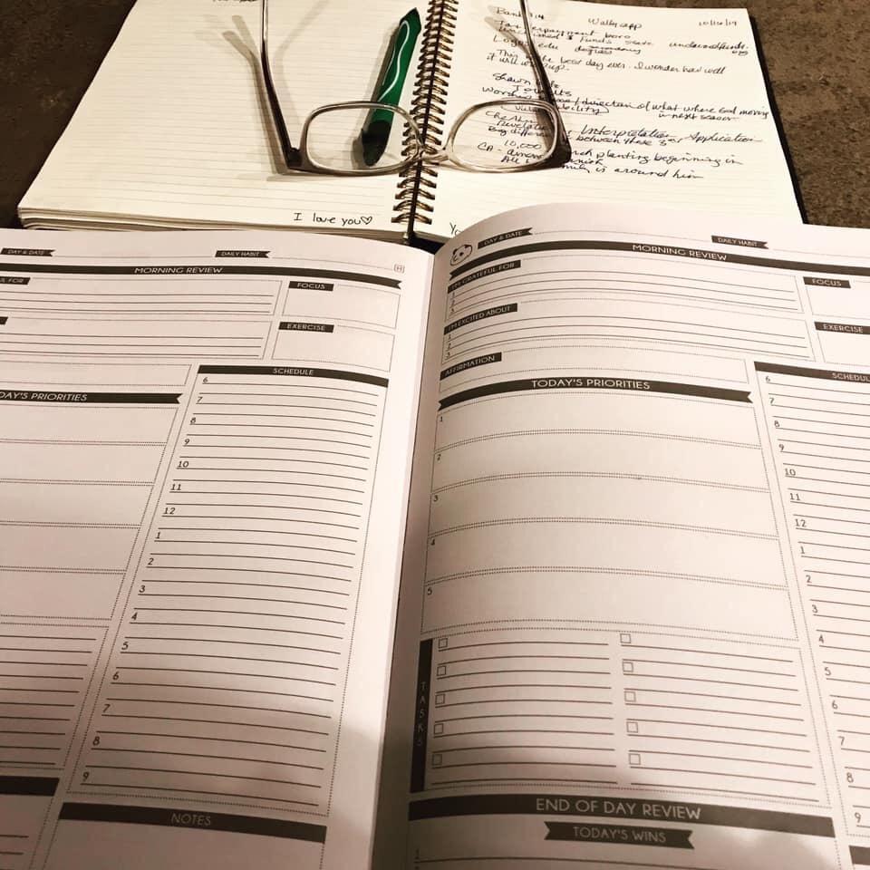 Panda Planner Pro A4 Undated Daily Planner 2026-2027, 8.5 x 11, Orange | 6-month planner, weekly & monthly layouts, habit tracker, gratitude, 100 GSM paper, vegan leather customer photo 1