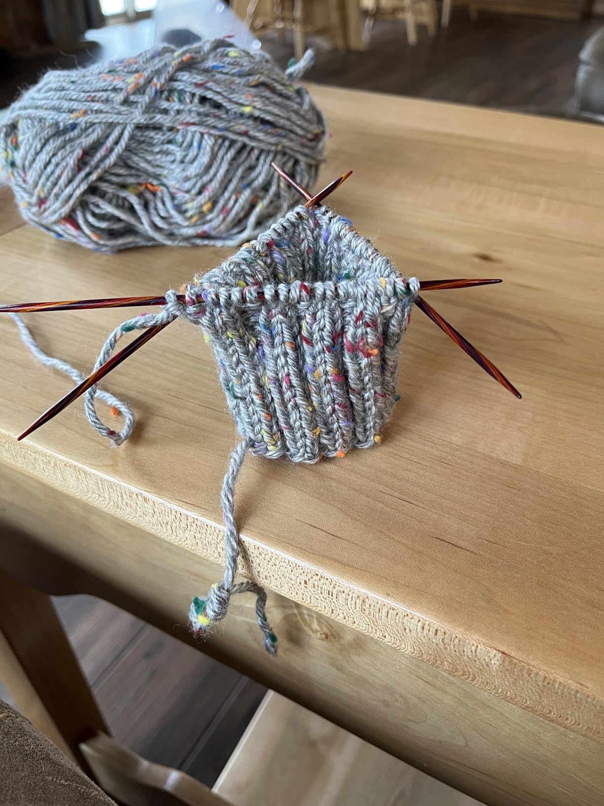 Knit Picks Double Pointed Wood Knitting Needles Set, 5 inches | Multicolor Radiant customer photo 1