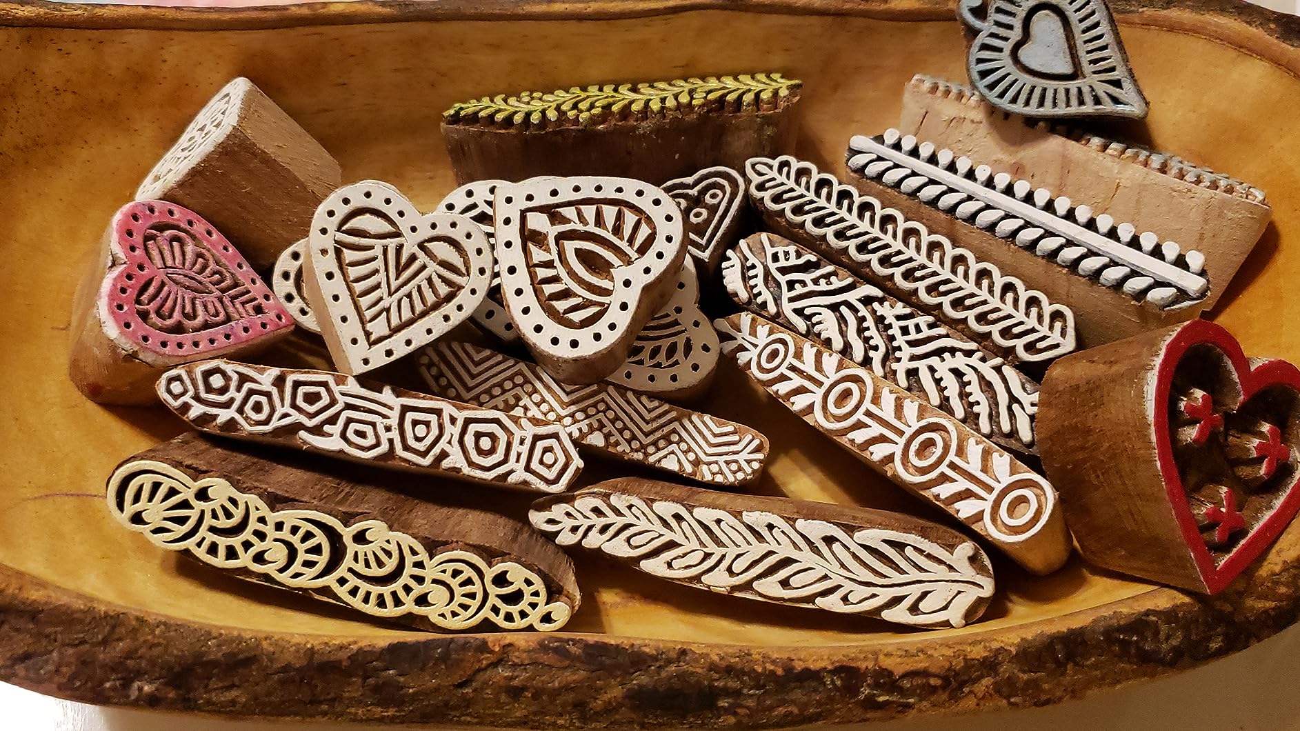 Clay Printing Stamps Urban Border Design Wood Blocks (Set of 10) Htag2157 customer photo 1