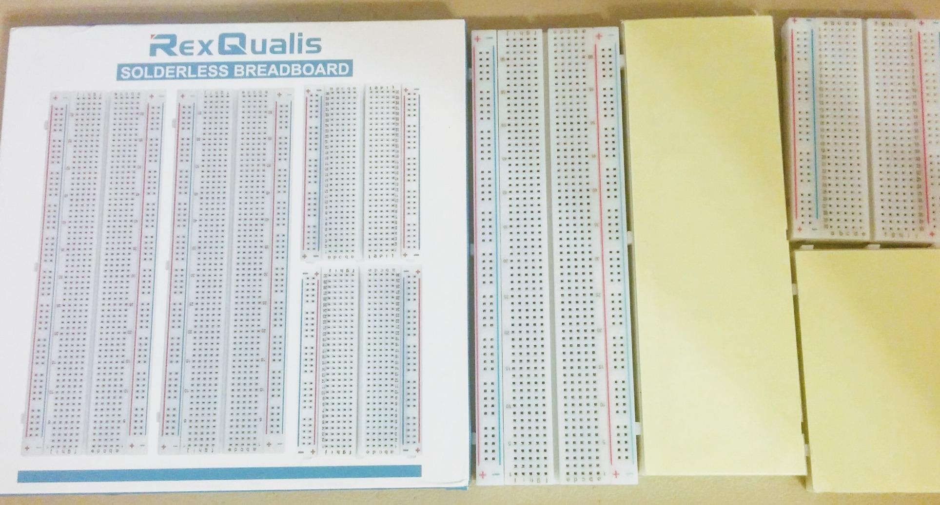 ELEGOO 4PCS Breadboards Kit Include 2PCS 830 Point 2PCS 400 Point Solderless Breadboards for Proto Shield Distribution Connecting Blocks customer photo 1