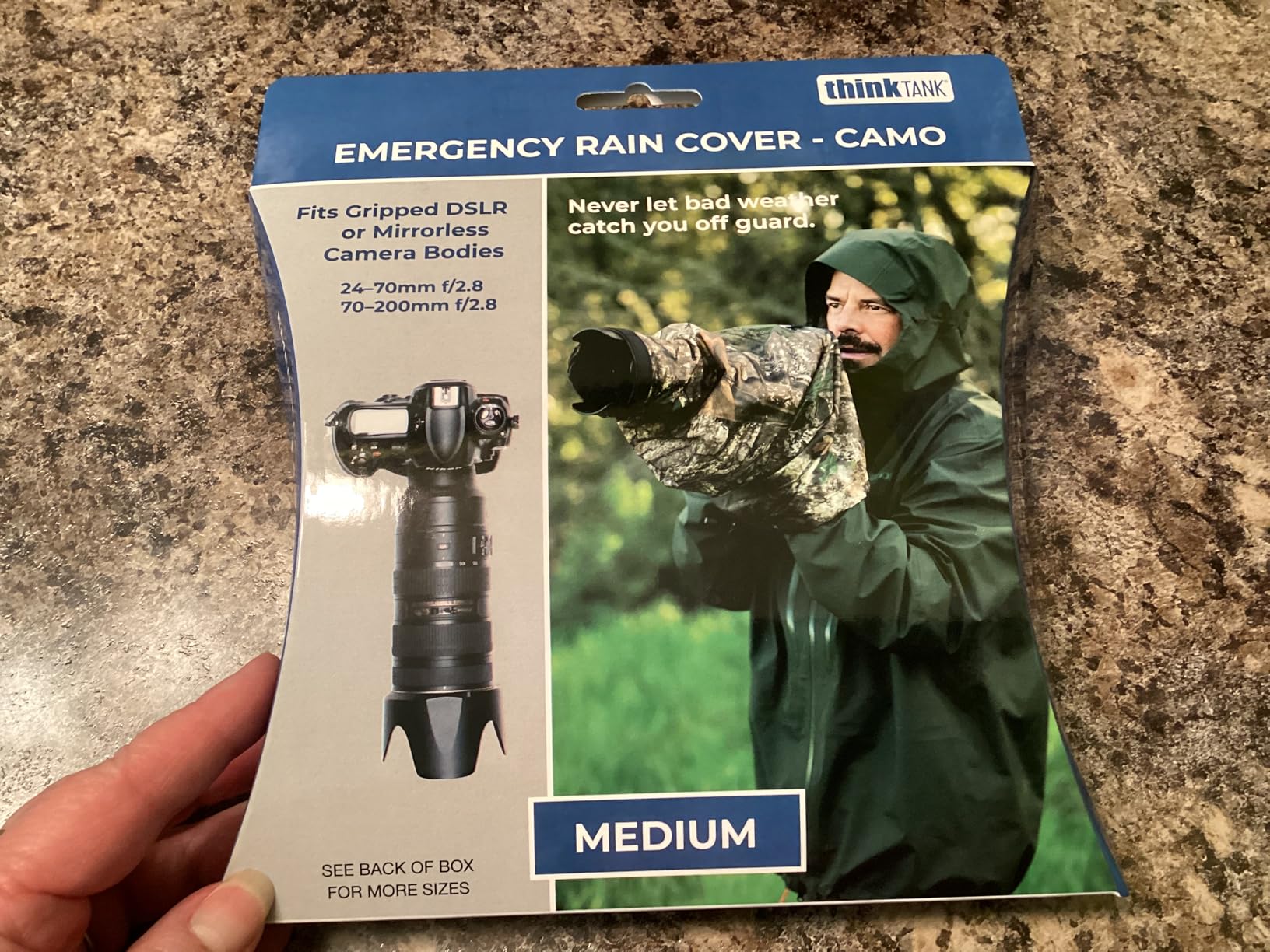Think Tank Emergency Rain Covers for DSLR and Mirrorless Cameras with 70-200mm Lens - Medium (Black) customer photo 2