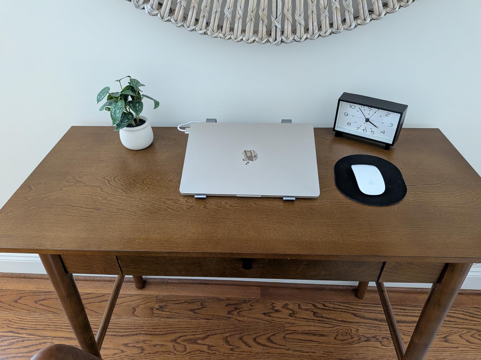 Melissa Mid Century Walnut Desk by Linon customer photo 1