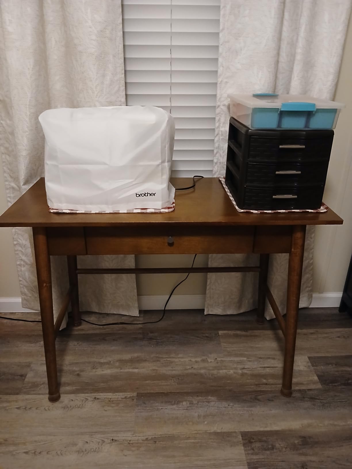 Melissa Mid Century Walnut Desk by Linon customer photo 2