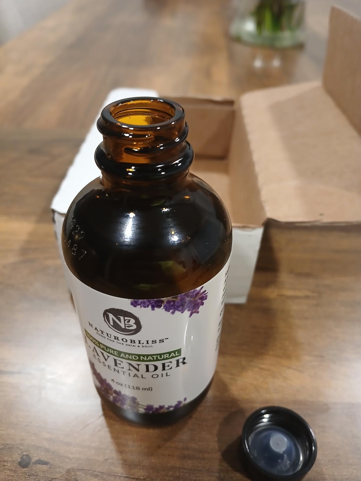 NaturoBliss Lavender Essential Oil with Glass Dropper - 100% Pure and Natural - Essential Oils for Diffuser, Aromatherapy, Soap and Candle Making, Lavender Essential Oil Pure, Lavender Oil, 4 Fl Oz customer photo 1