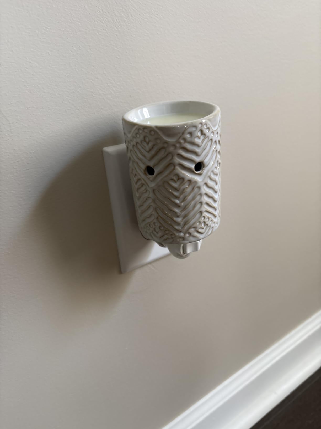 Ceramic Wax Melt Warmer, Plug in Wax Warmer for Scented Wax, Scentsy Wax Warmer for Fragrance Oil, Night Light Wax Burner Decoration with Two Bulbs customer photo 1