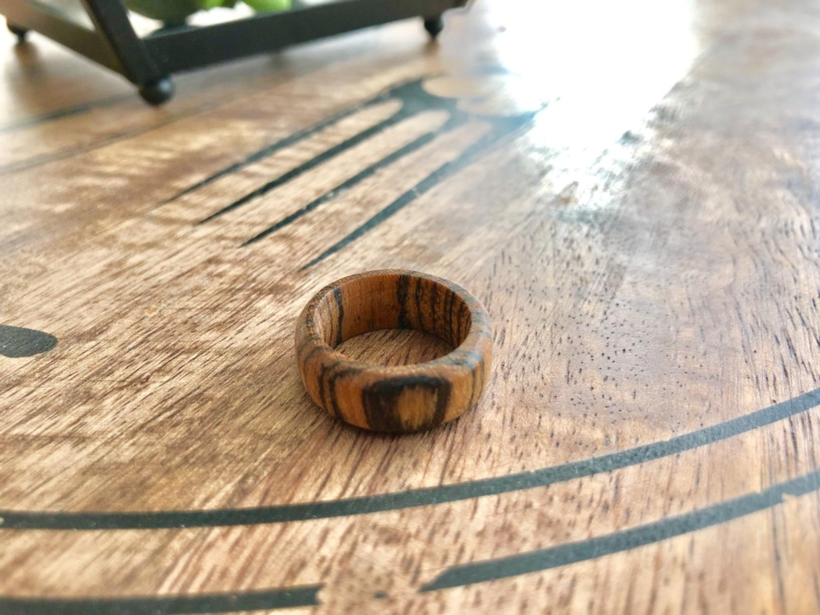DEUXPER Wooden Jewelry Ring Making Kit for Beginners, Complete Set, Unique | 6pcs Natural Sandalwood Ring Blank Materials, Wood Craft Project for Adult, Handmade Ring Gift customer photo 1