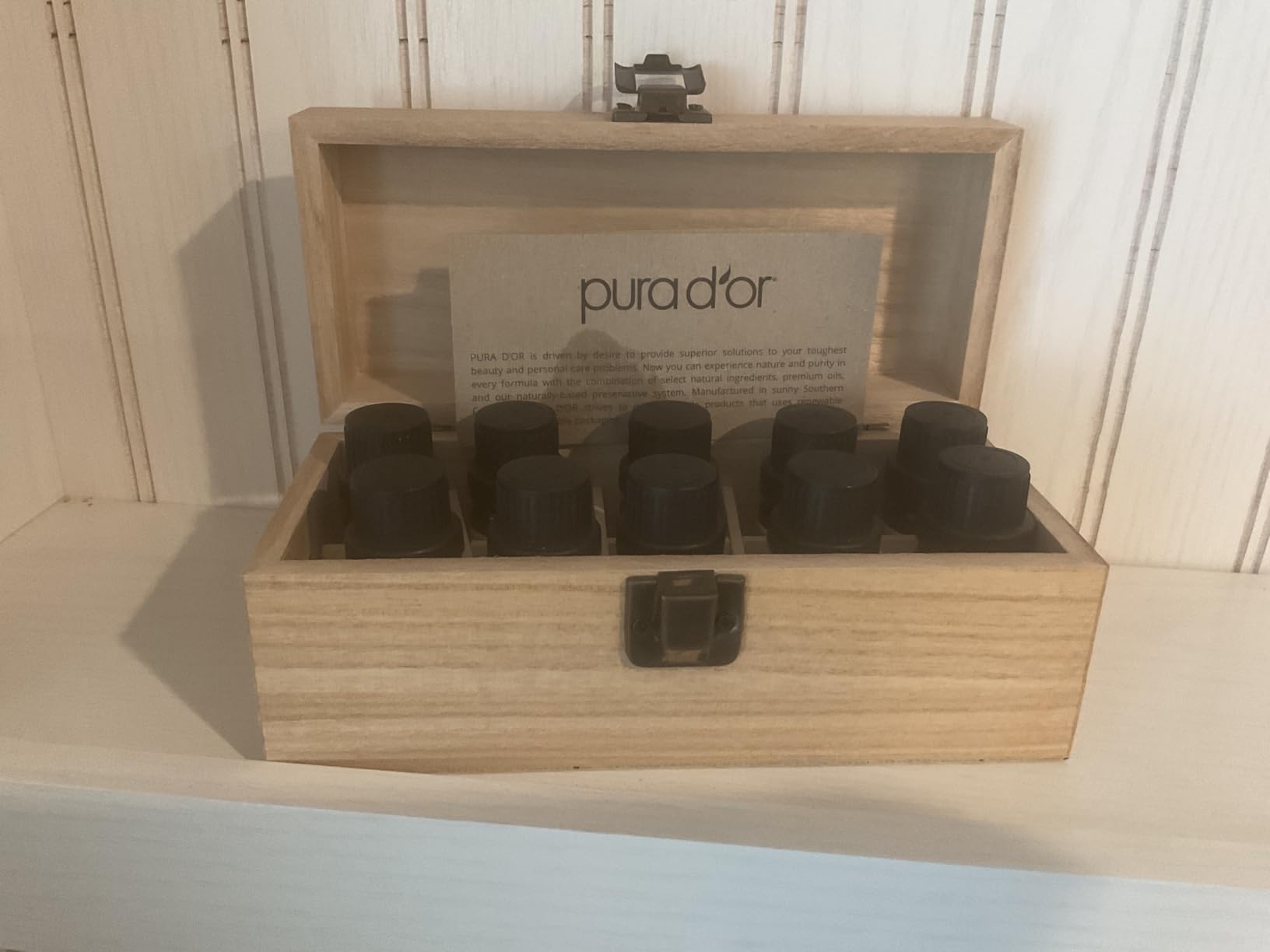 PURA D'OR Organic Perfect10 Essential Oils Aromatherapy Box Set, 10mL x10 | Diffuser Blends, Gift-Ready Wood Case, USDA Certified, 100% Pure, Massage, DIY Beauty, Home Fragrance, Relaxation Routine customer photo 1