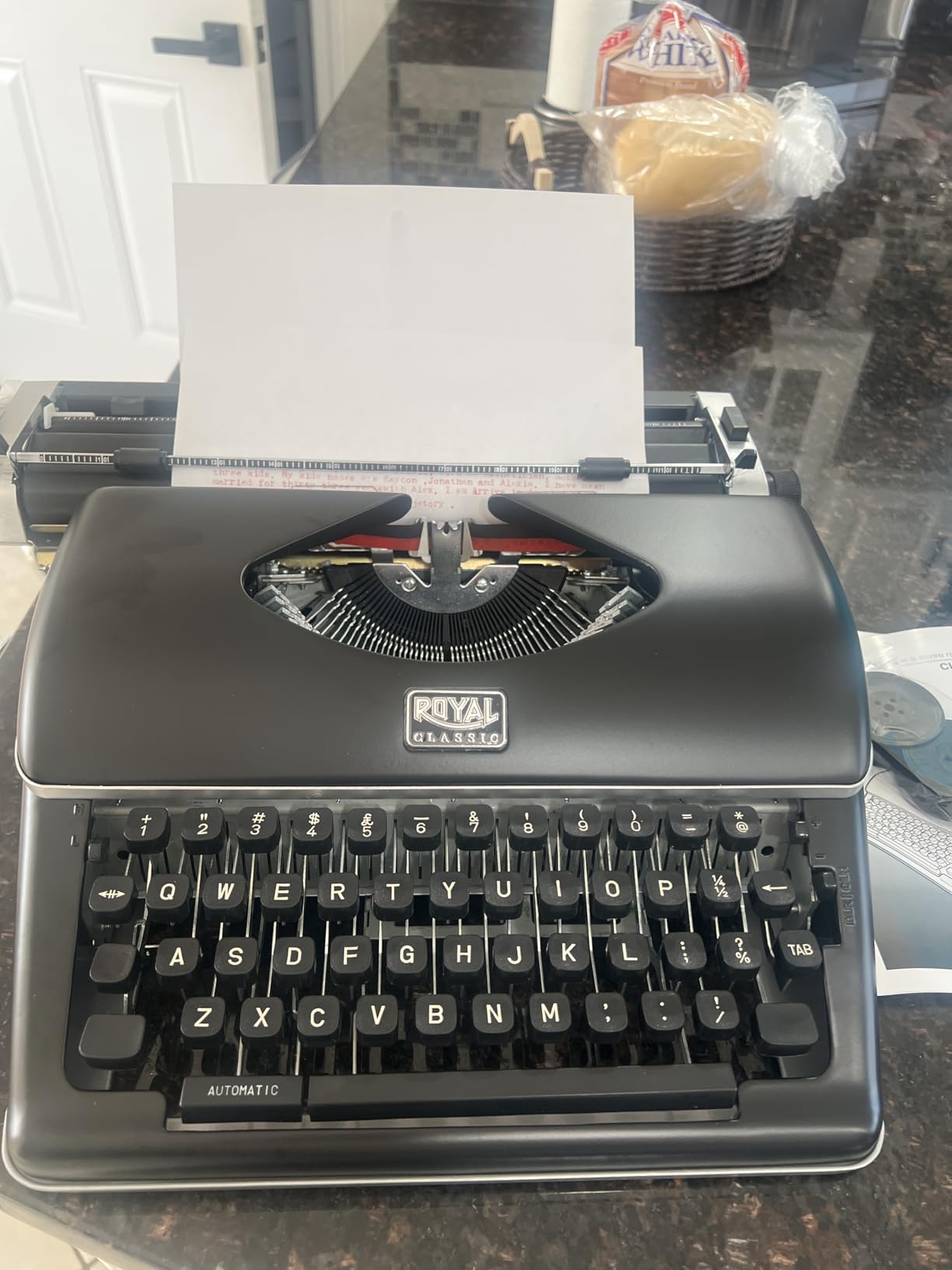 Royal Consumer Information Products Classic Retro Manual Typewriter (Black), Model Number: 79104P customer photo 1