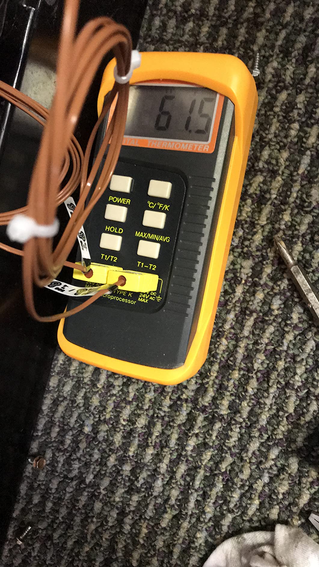 Thermocouple Thermometer Digital K Type Dual Channel Thermometer HVAC Temperature Meter with 4 Thermocouples, MAX/MIN/AVG Temperature Measurement, -50~1300°C (-58~2372°F) customer photo 1