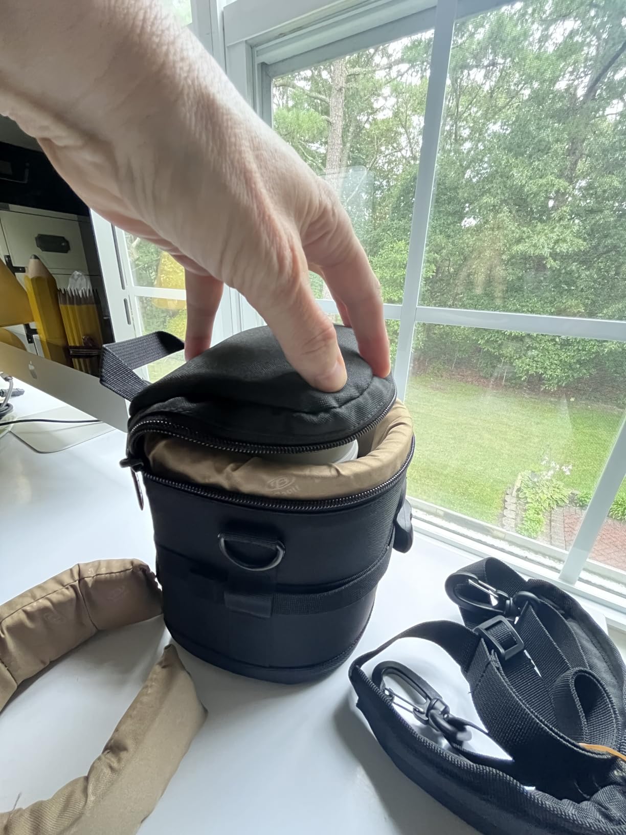 DSLR Lens Case Pouch for Small Camera Lens, Fits Up to 2.76