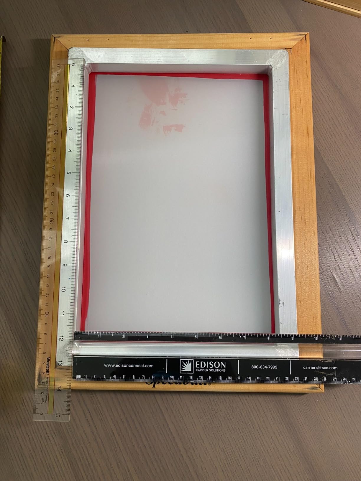 Gold Up USA Inc Aluminum Screen Printing Screens, Size 10 x 14 Inch Pre-Stretched Silk Screen Frame (110 White Mesh) customer photo 1