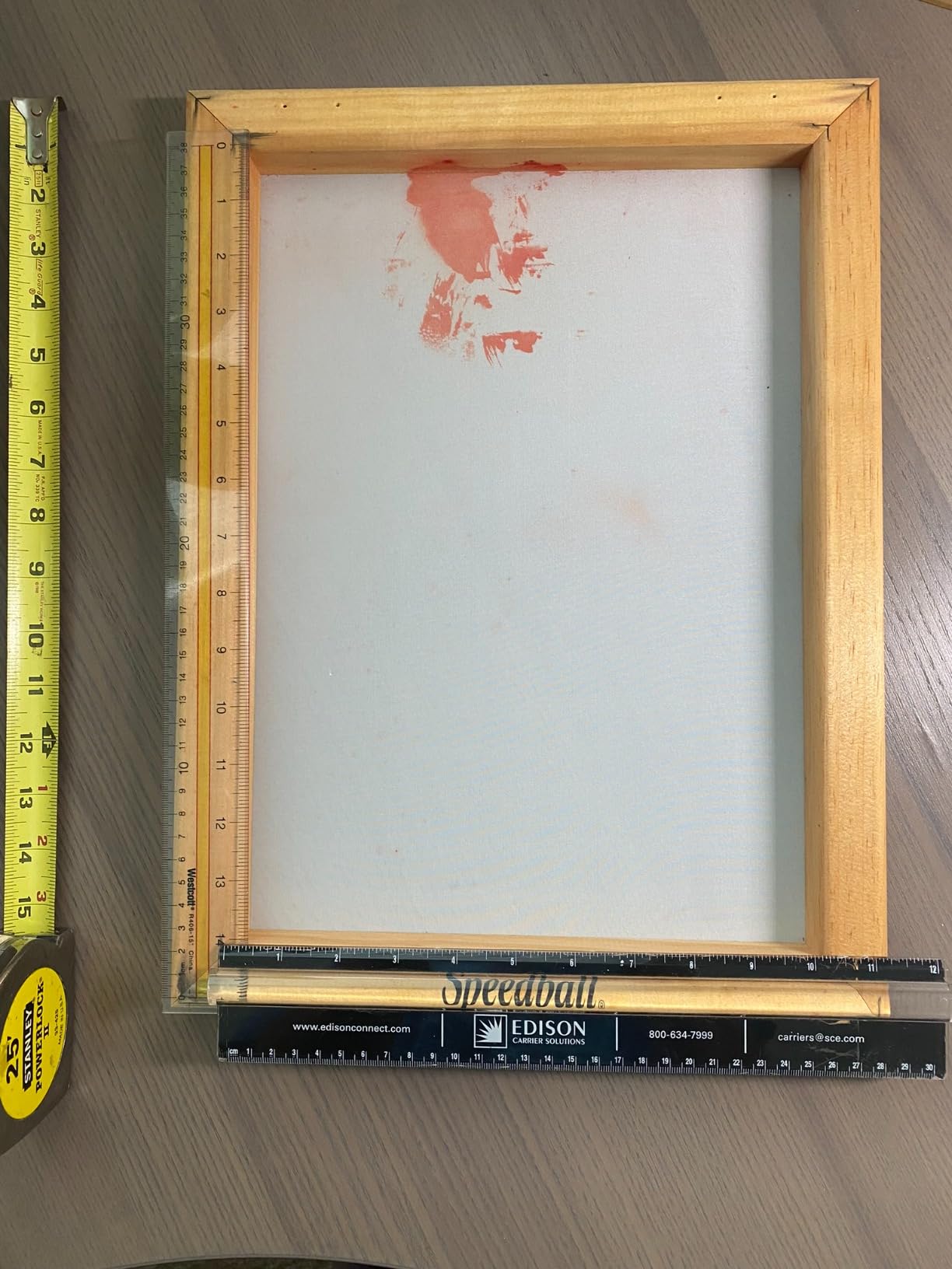 Gold Up USA Inc Aluminum Screen Printing Screens, Size 10 x 14 Inch Pre-Stretched Silk Screen Frame (110 White Mesh) customer photo 2