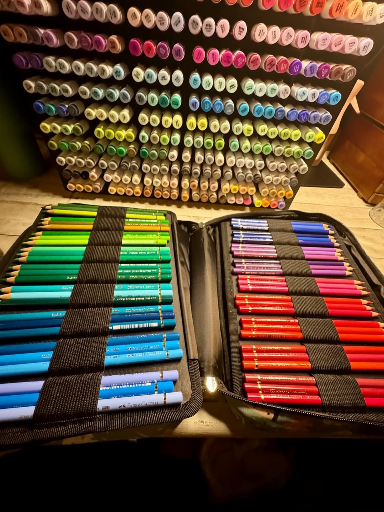 JAKAGO 220 Slots Colored Pencil Case Large Capacity Pen Holder | Zipper Organizer Bag for Marker Highlighter Storage Case for Artist Painter Office Sketch Travel Supplies customer photo 1