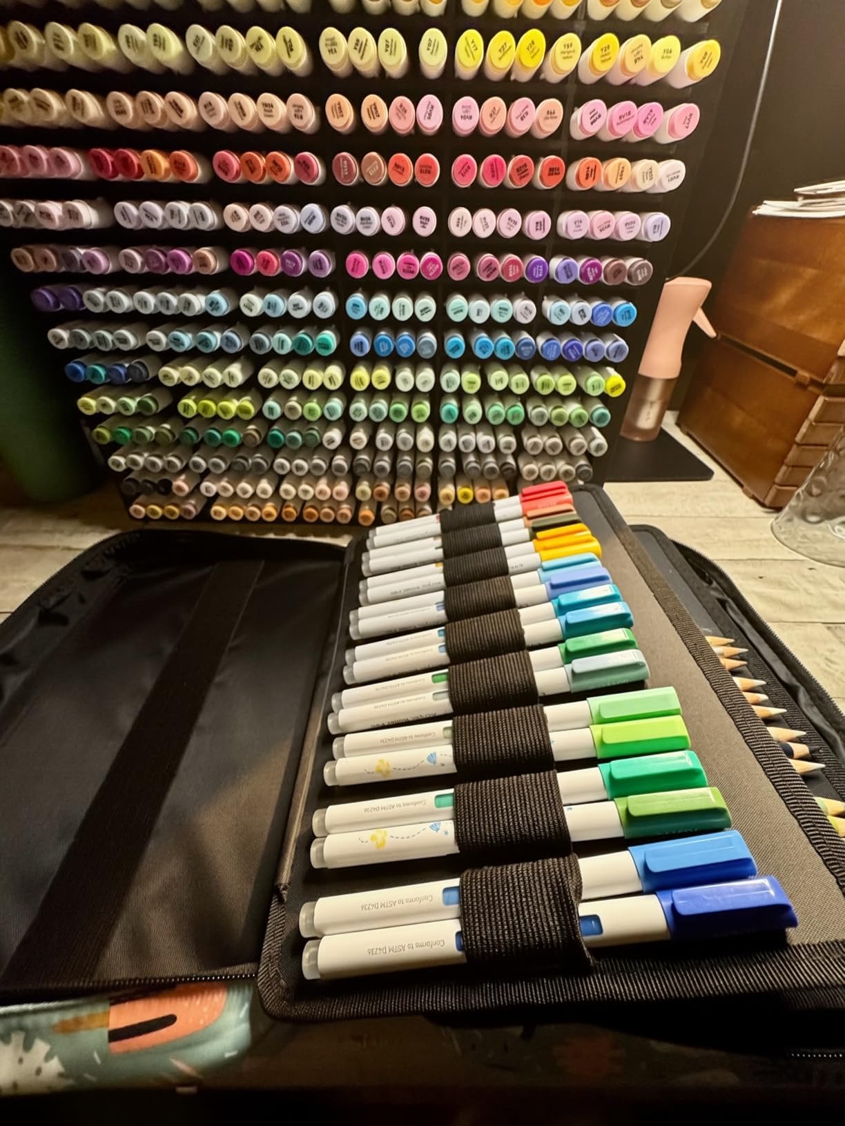 JAKAGO 220 Slots Colored Pencil Case Large Capacity Pen Holder | Zipper Organizer Bag for Marker Highlighter Storage Case for Artist Painter Office Sketch Travel Supplies customer photo 2