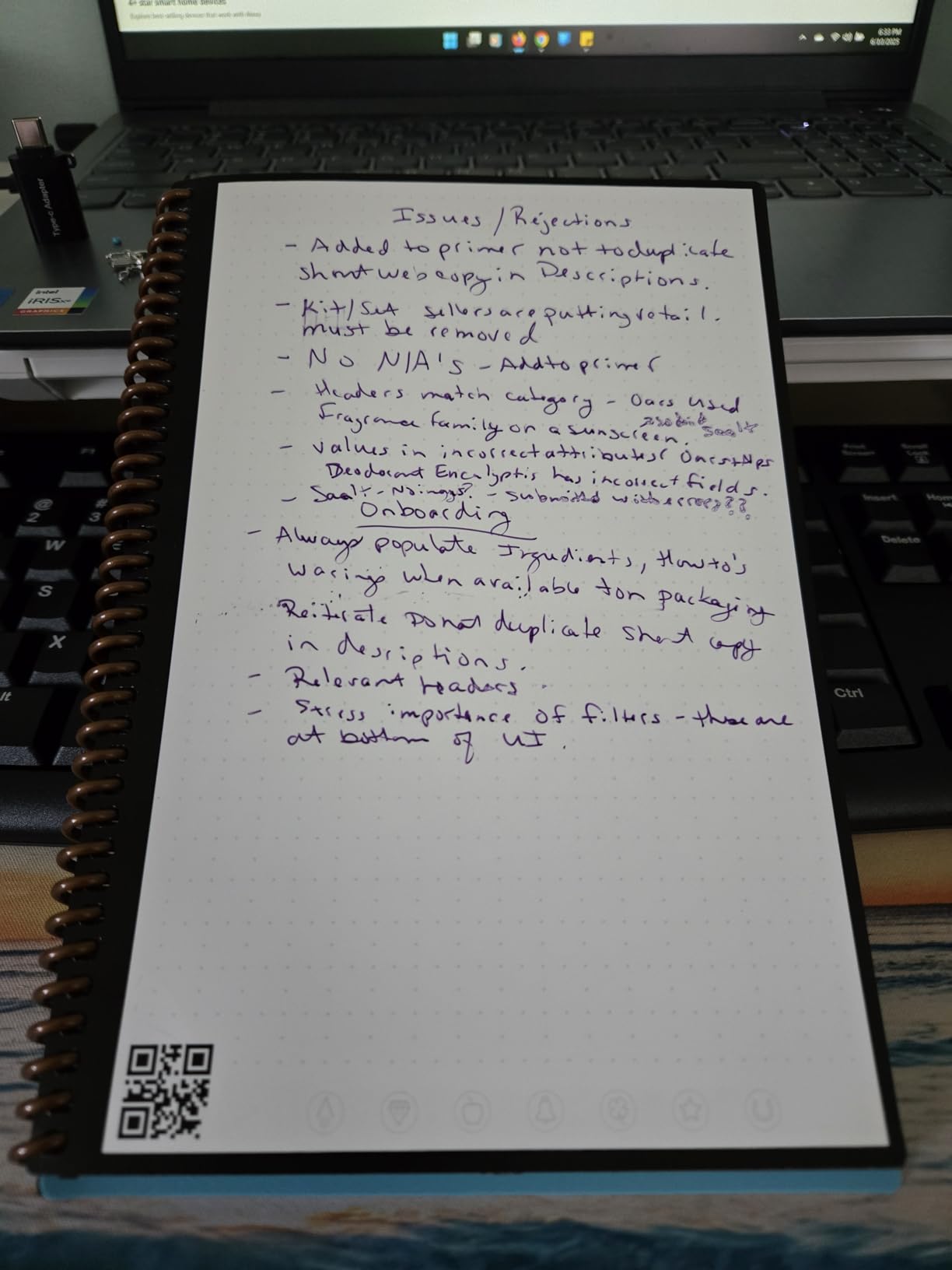 Rocketbook Fusion Hybrid Reusable Planner and Notebook in One, Additional Blank Pages, Goal and Project Tracker, Undated Planner, Executive Size 6x8.8, Black (Pack of 1) customer photo 2