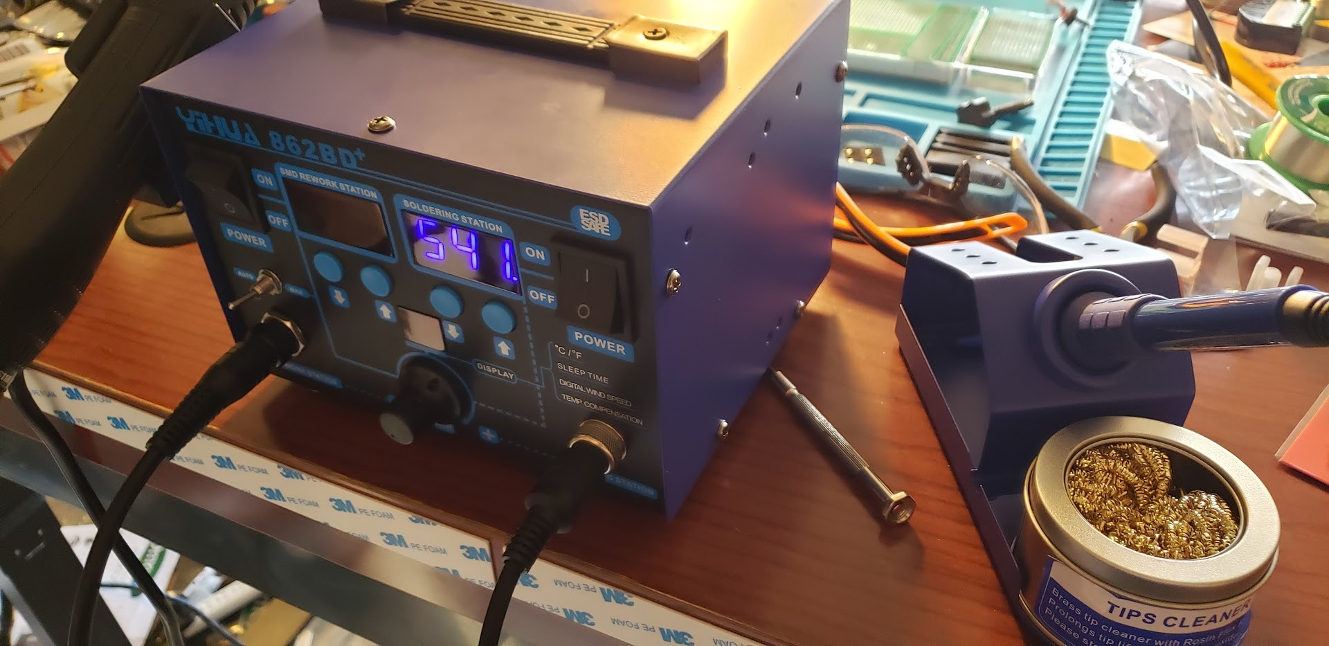 YIHUA 862BD+ SMD ESD Safe 2 in 1 Soldering Iron Hot Air Rework Station F /C with Multiple Functions customer photo 1