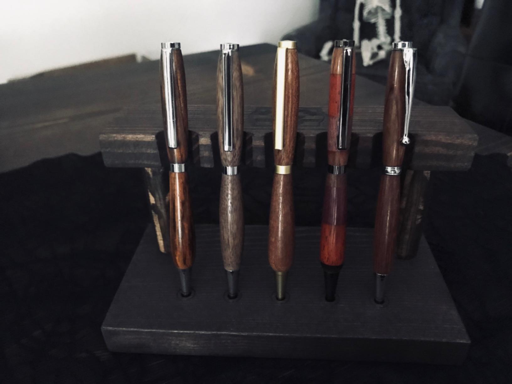 Legacy Woodturning Slimline Pen Kit - 10 Pack Variety, Gold, Black Chrome, Chrome with Black Stripe Clip, Gun Metal, Copper customer photo 1
