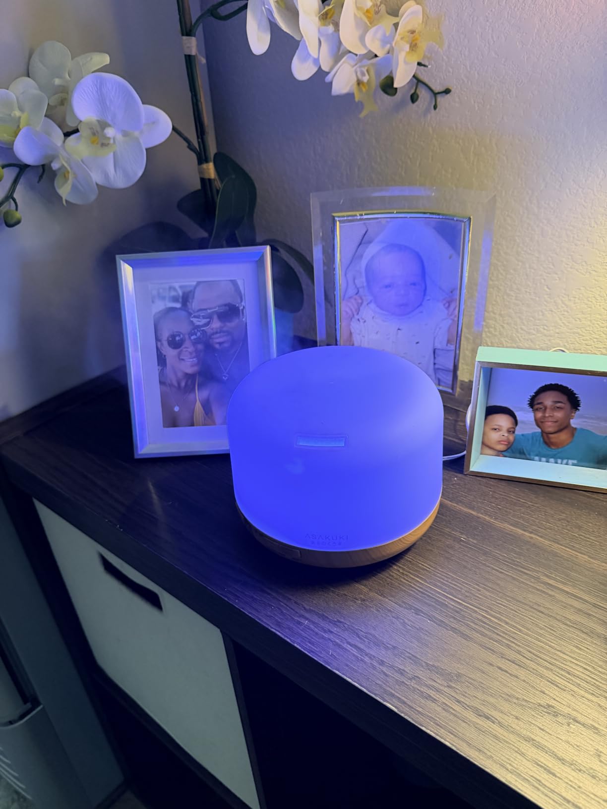 ASAKUKI Oil Diffuser with Essential Oils Set, 500ml Aromatherapy Humidifier | with 14 LED Colors & Auto Shut-Off - 6 Oil Gift Pack (Lavender Eucalyptus Tea Tree Orange Peppermint Lemongrass) customer photo 1