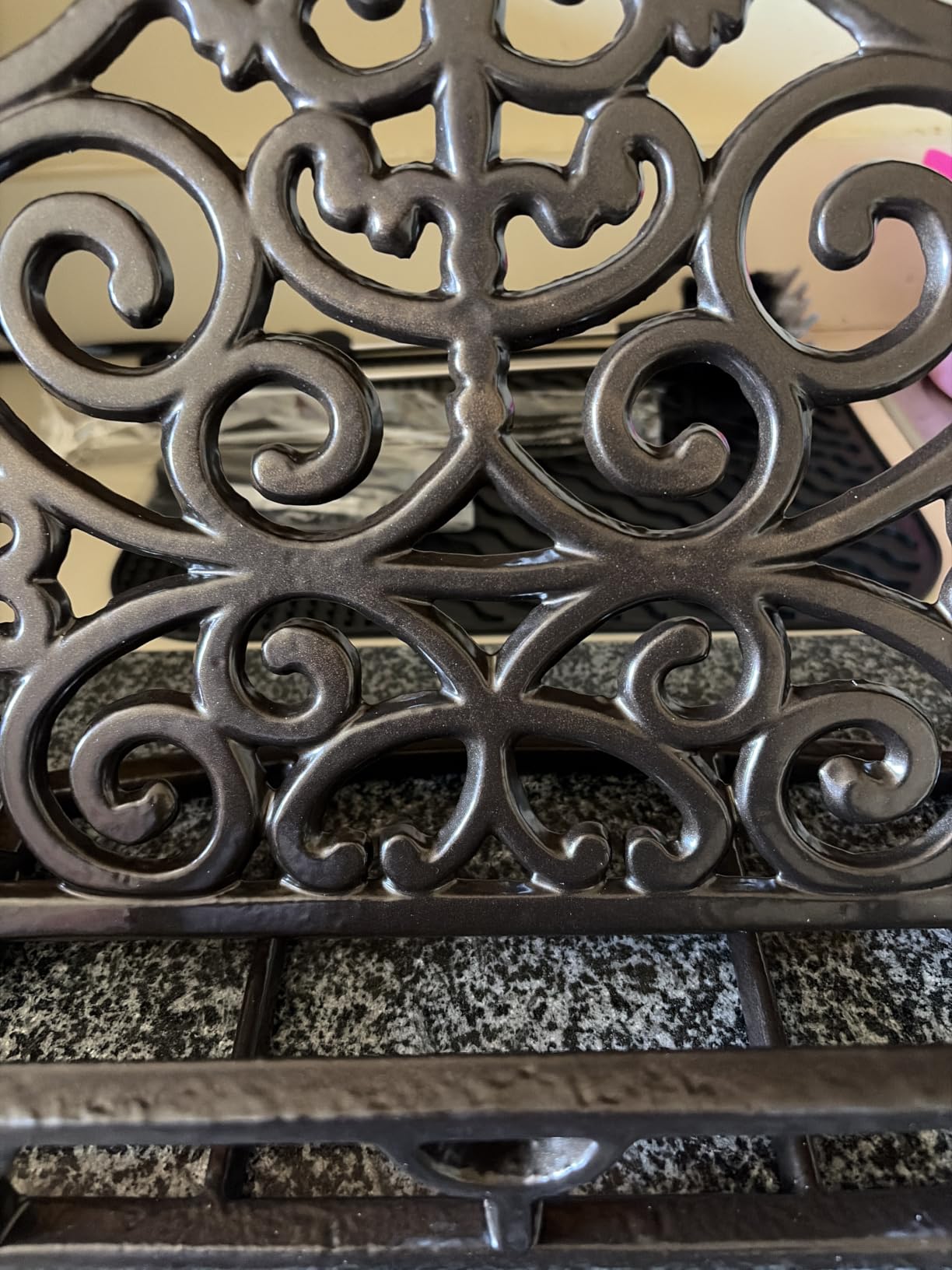 JOGREFUL Cookbook Stand, Cast Iron Heavy-Duty Recipe Book Holder, Kitchen Vintage Recipe Book Holder, Reading Rest Holder for Easel/Counter/Books/Magazine/iPad/Bible, Classic Coffee Gold customer photo 1