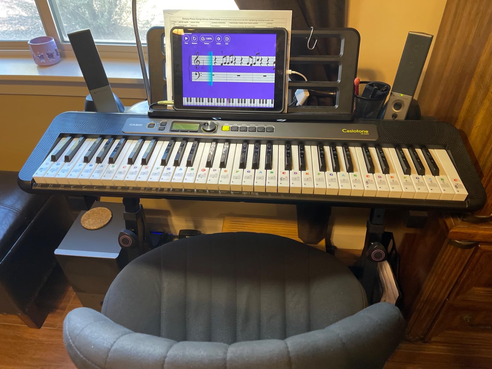 Casio Casiotone LK-S250 - 61-Key Lighted Portable Keyboard | Touch Response | Key Lighting System, 400 Tones, Dance Music Mode | 60 Songs + 4-Stage Lesson System | 61 Full-Size Touch-Responsive Keys, Key Lighting, 400 Tones, 77 Rhythms, Dance Music Mode, 60 Songs, USB-Midi, AC and Battery customer photo 1